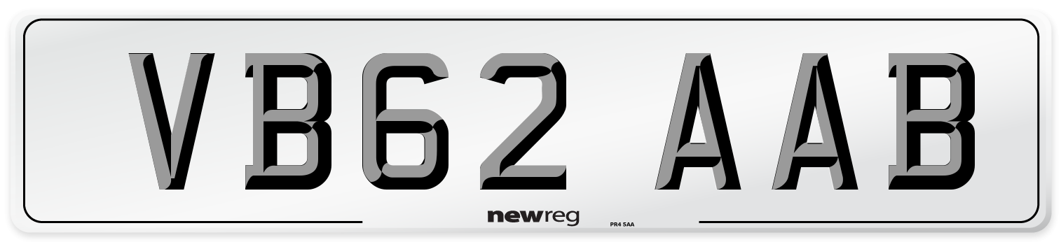 VB62 AAB Number Plate from New Reg